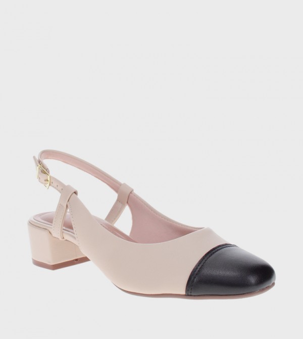 ASTRAEA Block Heel Slingback Pumps