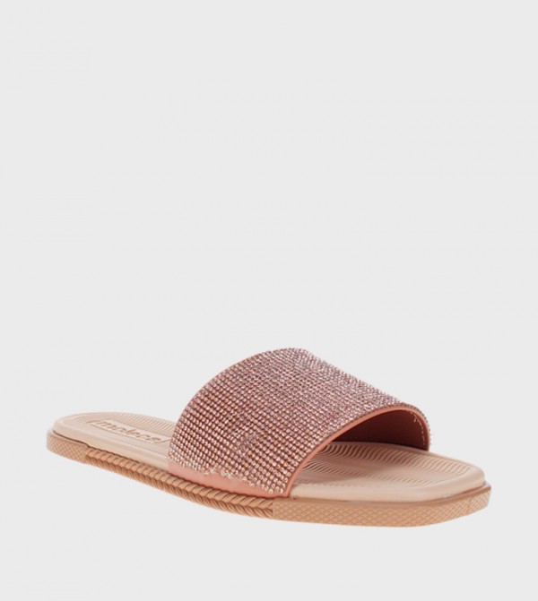 URI Embellished Slide Sandals