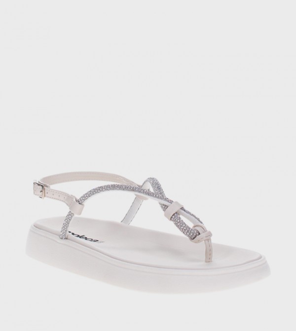 TRA Embellished Flatform Sandals