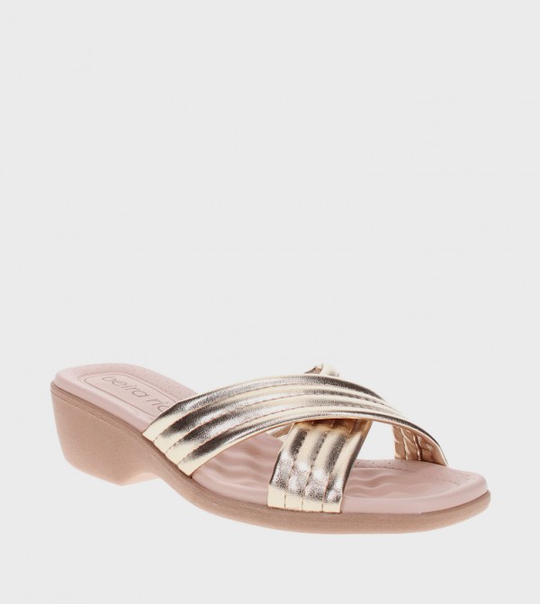 FAIE Criss-Cross Wedge Sandals