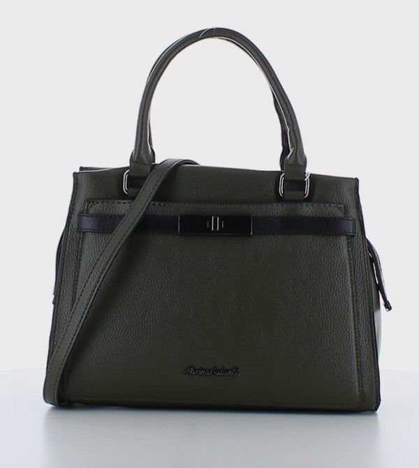 Textured Satchel Bag