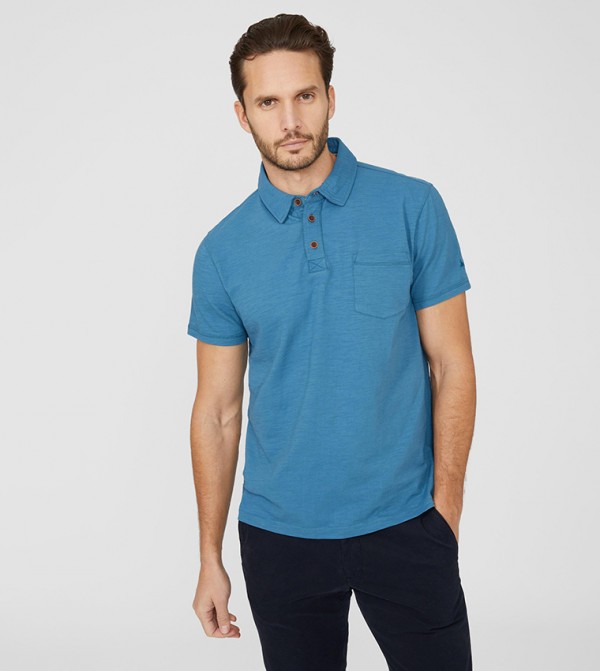 Buy Calvin Klein Liquid Touch Slim Fit Polo T Shirt In Blue