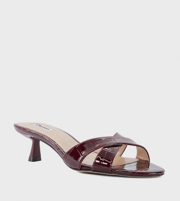 MEGLINA Textured Heeled Sandals