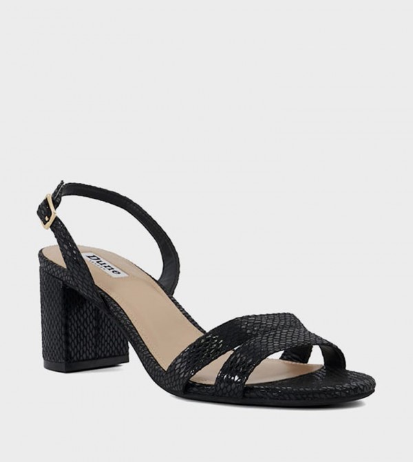 Dune block 2024 heel sandals