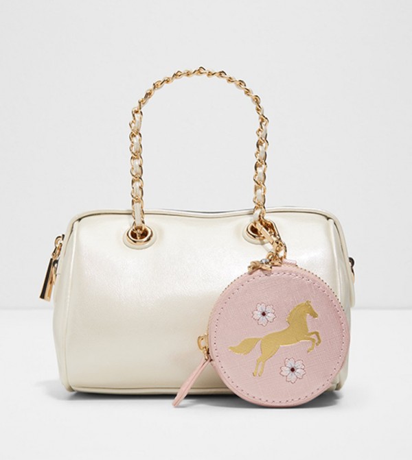 MIKYLA Textured Handheld Bag with Pouch