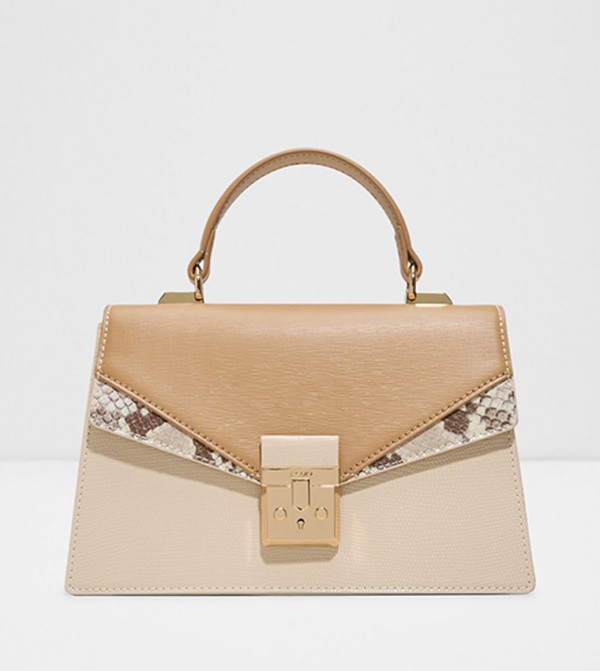 MIRESSA Snake Print Top Handle Bag