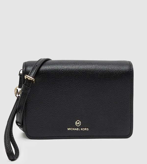 Textured Flap Crossbody Bag