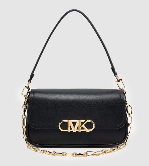 Logo Metal Flap Shoulder Bag