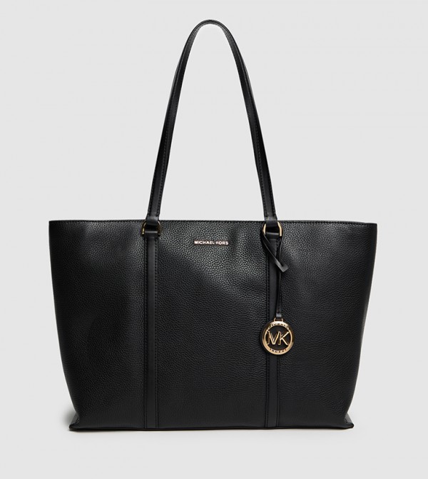Textured Zippered Tote Bag