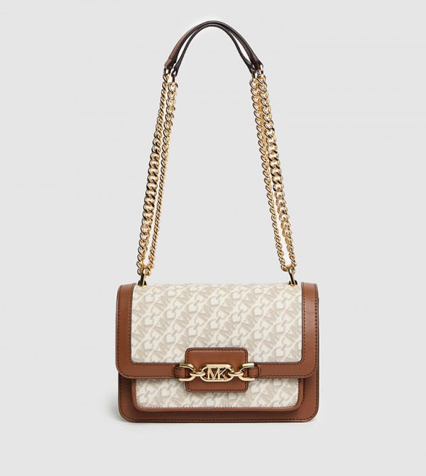 Monotype Printed Convertible Shoulder Bag