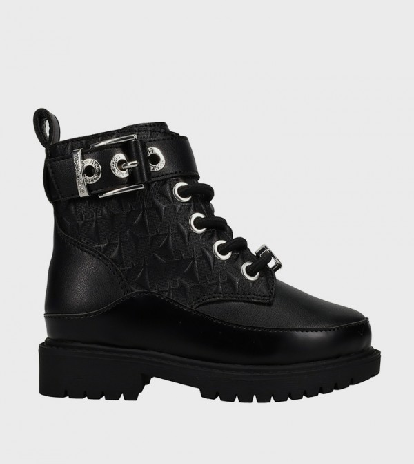 MADELINE COLBY Monogram Ankle Boots