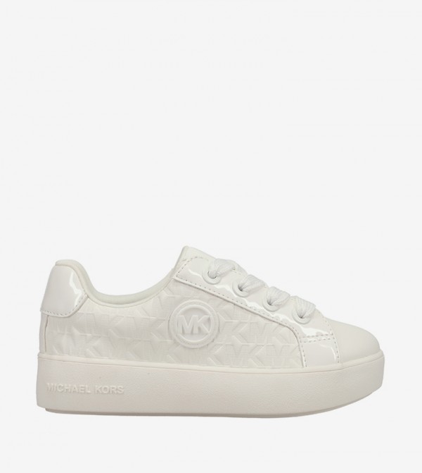 JORDANA AUDREY Monogram Detail Lace-Up Sneakers