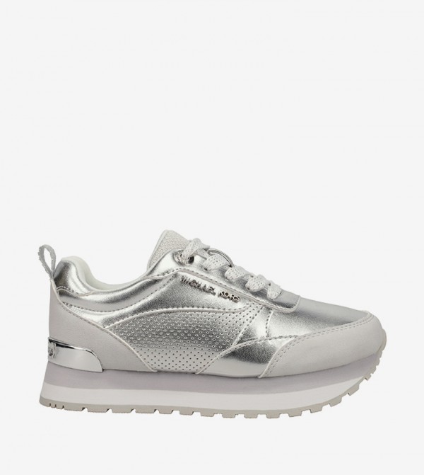 BILLIE DORIAN Monogram Print Detail Platform Sneakers