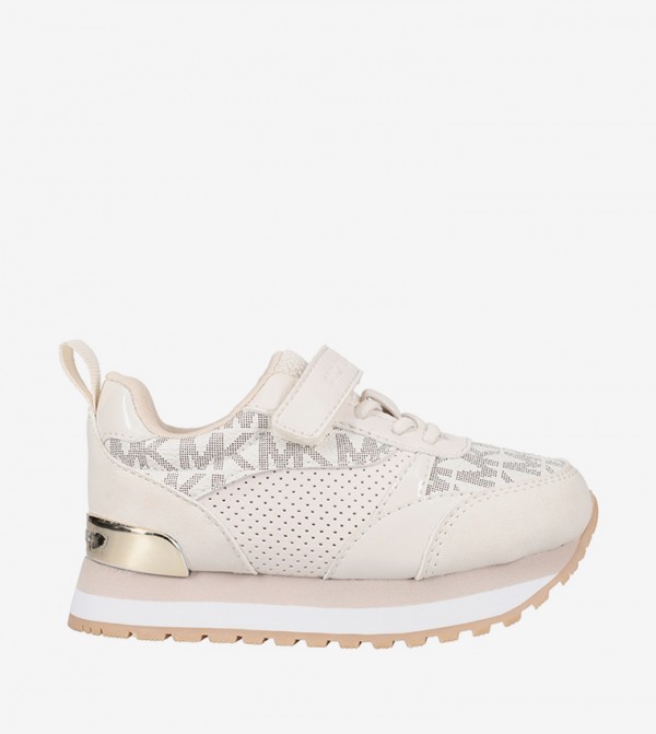 BILLIE DORIAN PS Monogram Print Detail Platform Sneakers