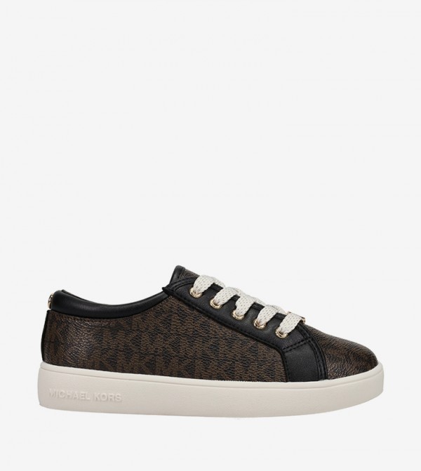 JEM RALLEY Monogram Print Lace-Up Sneakers