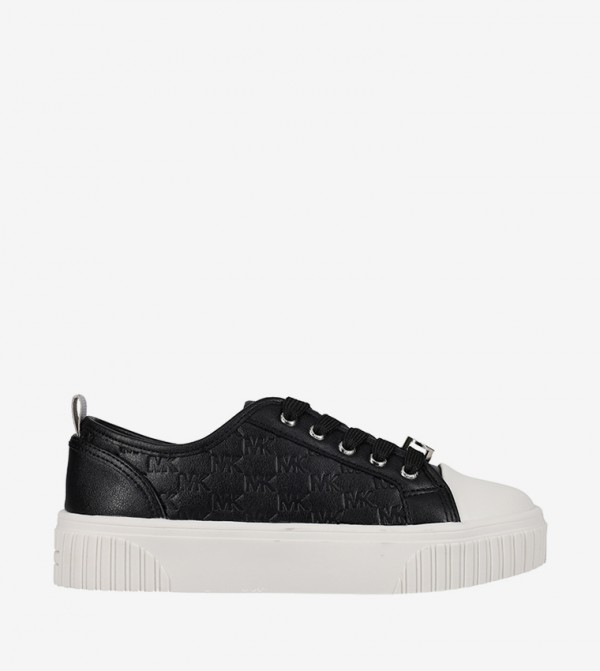 SUMMER ALINE Monogram Debossed Lace-Up Sneakers