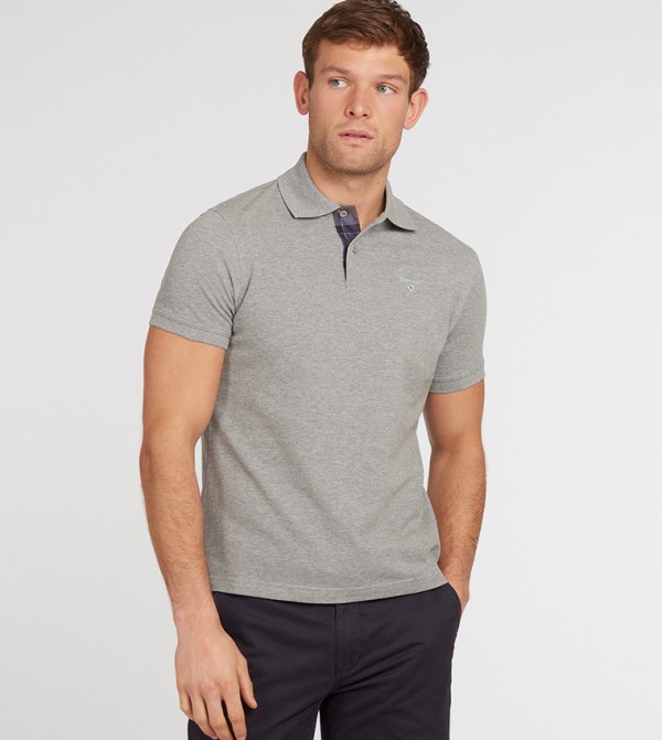 Logo Embroidered Tartan Polo T-Shirt