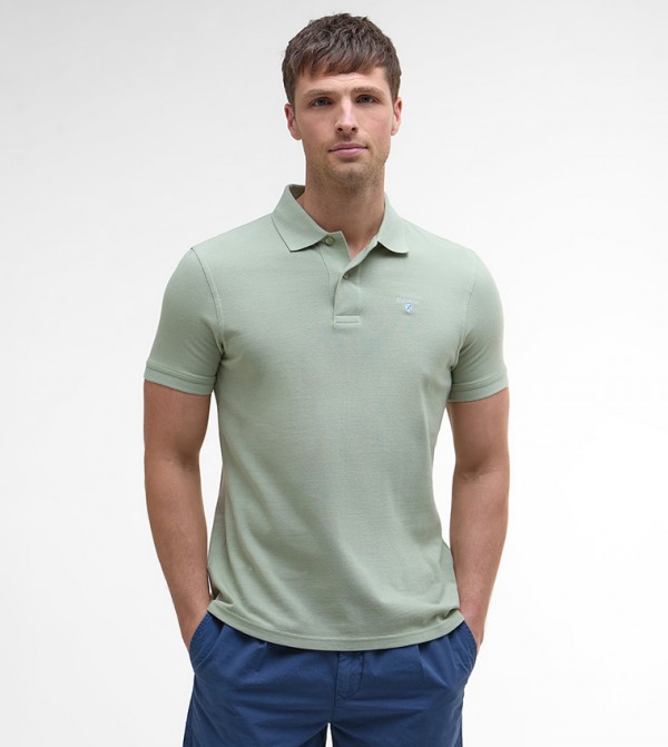 Textured Short Sleeves Sports Polo T-Shirt