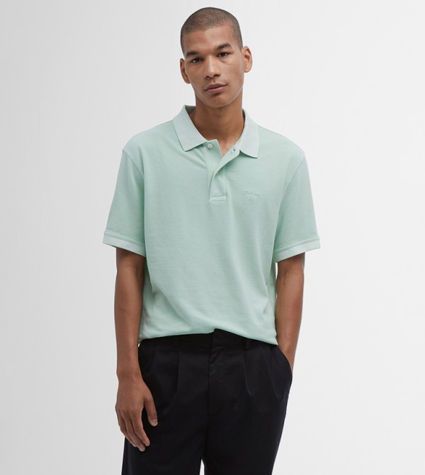 Logo Embroidered Short Sleeves Polo T-Shirt