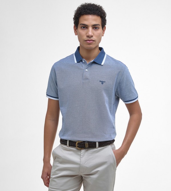 BARNARD Contrast Tipping Short Sleeves Polo T-Shirt