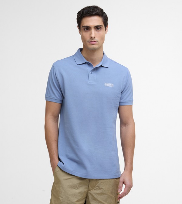 ESSENTIAL Logo Printed Short Sleeves Polo T-Shirt