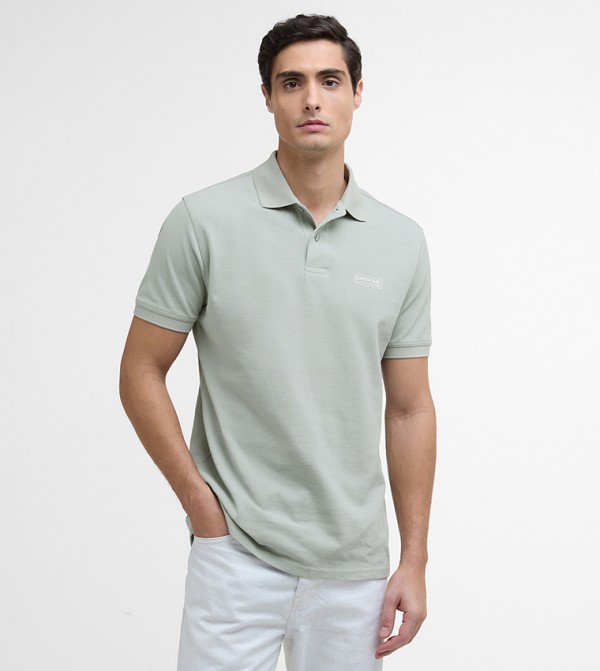 ESSENTIAL Logo Printed Short Sleeves Polo T-Shirt