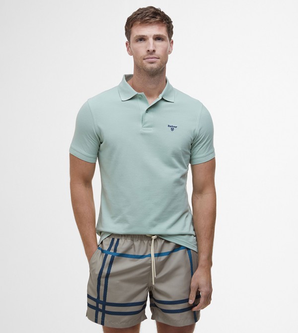 Logo Embroidered Short Sleeves Polo T-Shirt