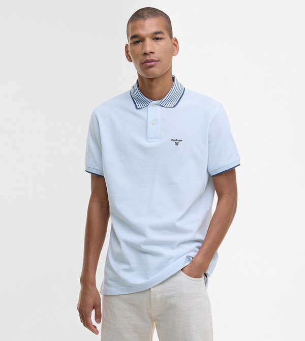 DENWICK Contrast Tipping Short Sleeves Polo T-Shirt