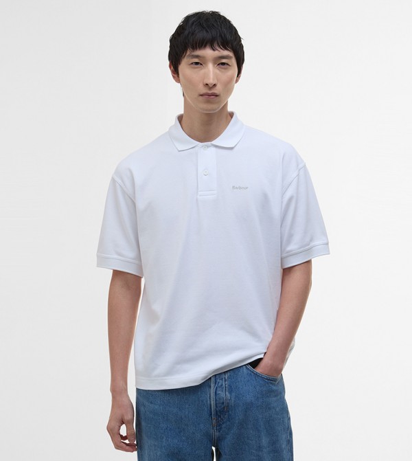 Logo Embroidered Hexham Oversized Polo T-Shirt