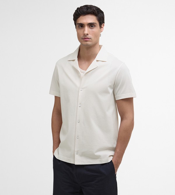 TONTO Solid Short Sleeves Pique Shirt