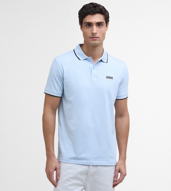 ETHAN Contrast Tipping Short Sleeves Polo T-Shirt