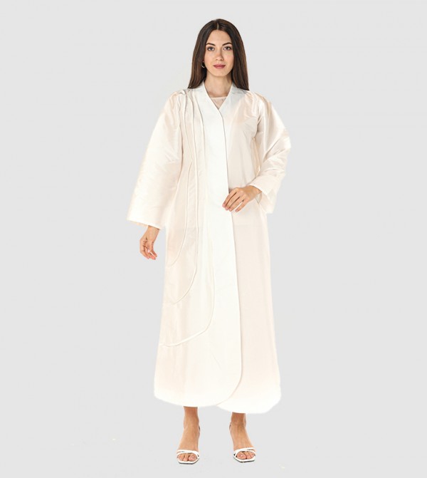 Buy Roza Abaya Dual Layered Abaya In Cream