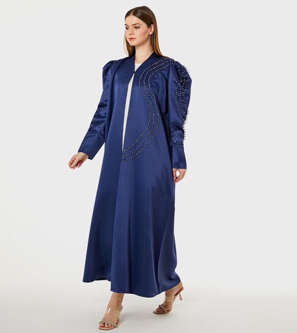 Victoria Satin Hand Embellished Abaya