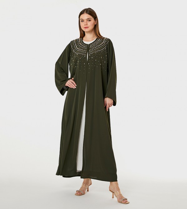 Korean Nida Hand Embellished Abaya