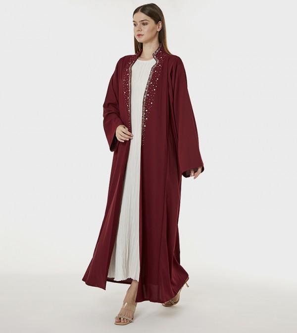 Indonesian Crepe Hand Embellished Abaya