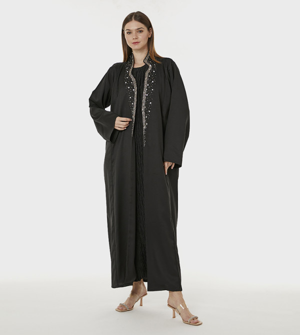 Indonesian Crepe Hand Embellished Abaya