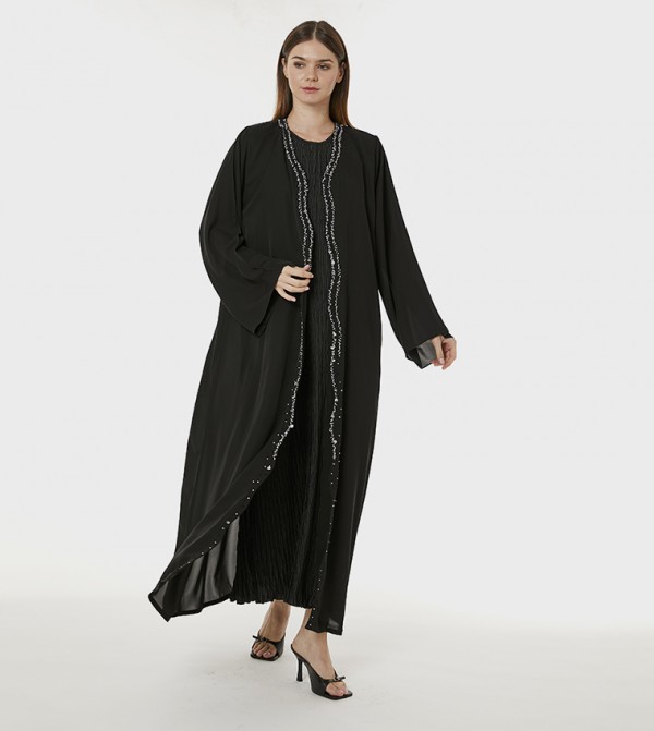 Korean Nida Hand Embellished Abaya