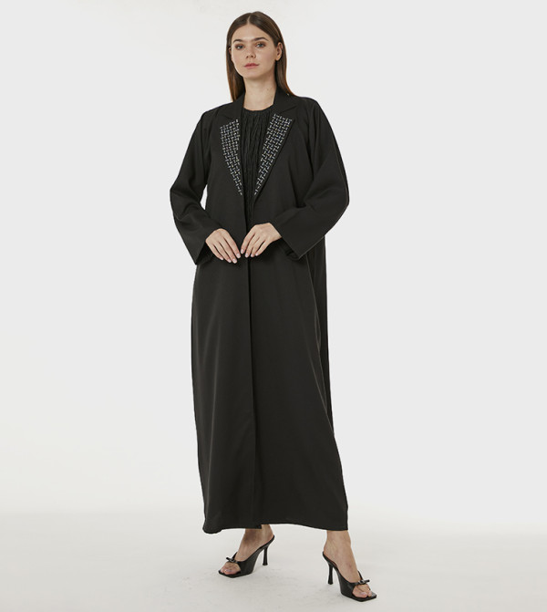 Indonesian Crepe Hand Embellished Abaya