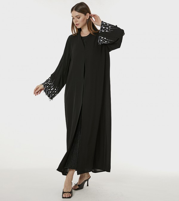 Korean Nida Hand Embellished Abaya