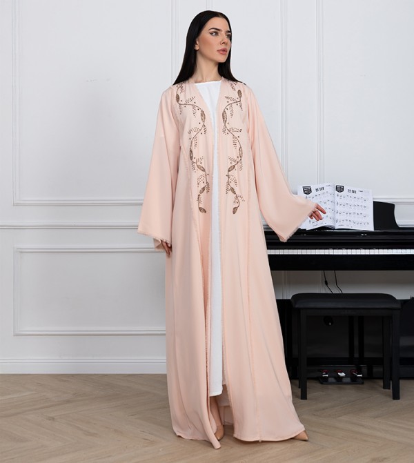 Nida Embroidered Flared Sleeves Abaya