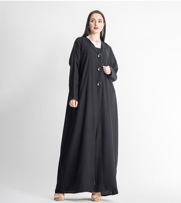 Long Sleeves V-Neck Abaya