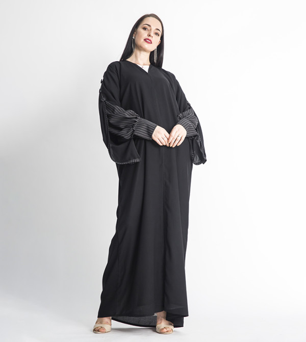 Long Sleeves V-Neck Abaya