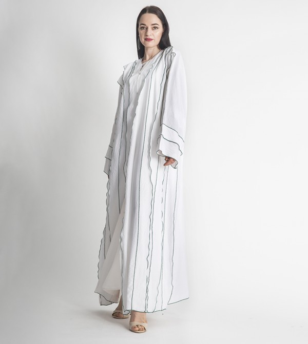 Long Sleeves V-Neck Abaya
