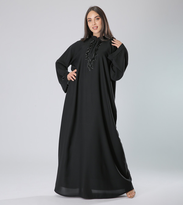 Embellished Long Sleeves V-Neck Abaya