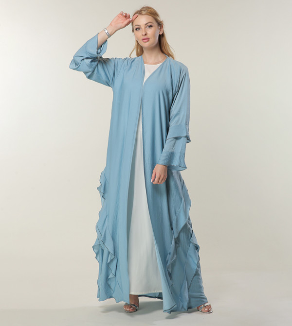 Ruffle Trim Abaya