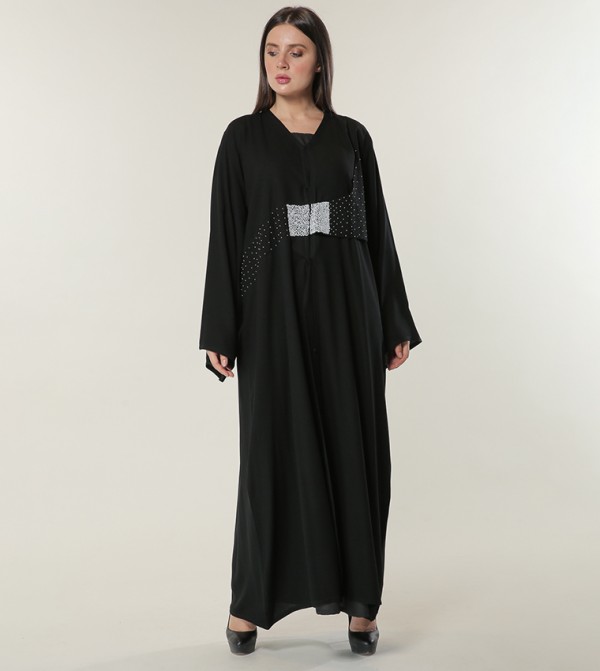 Embellished Jacket Panelled Abaya