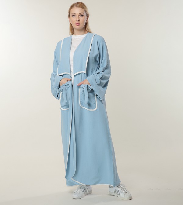 Contrast Trim Abaya