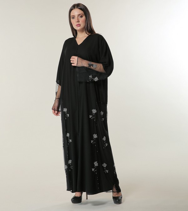 Hand Embraided Long Sleeves Abaya