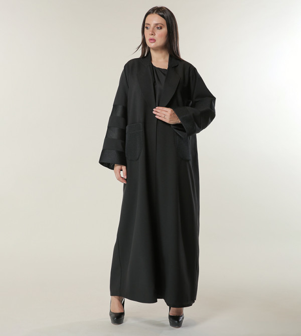 Blazer Collar Wide Sleeves Abaya