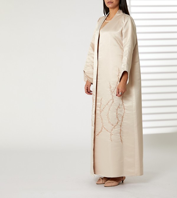 Embellished Long Sleeves Open Abaya